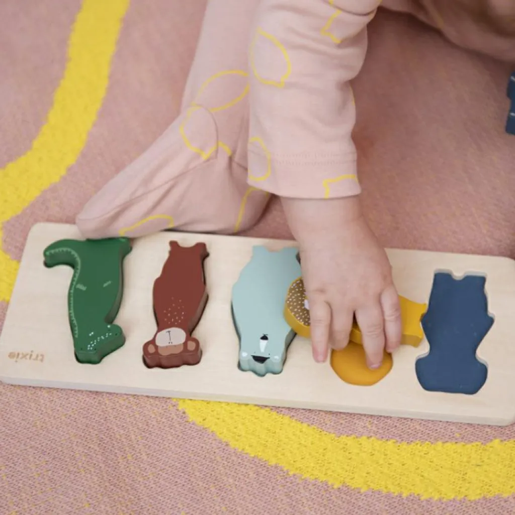 New Puzzle à encastrement en bois Animaux Puzzle