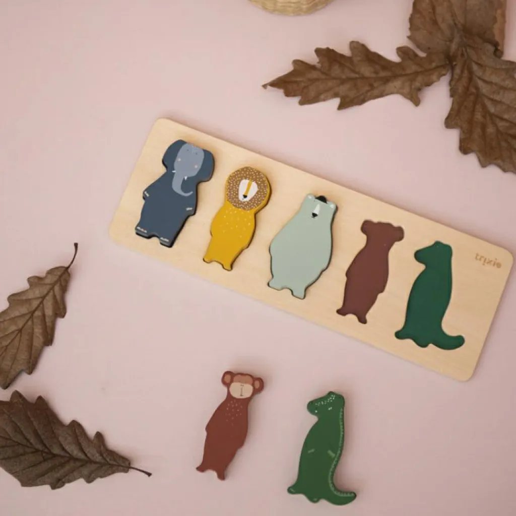 New Puzzle à encastrement en bois Animaux Puzzle