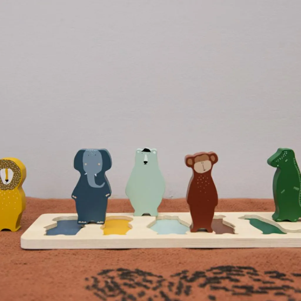 New Puzzle à encastrement en bois Animaux Puzzle