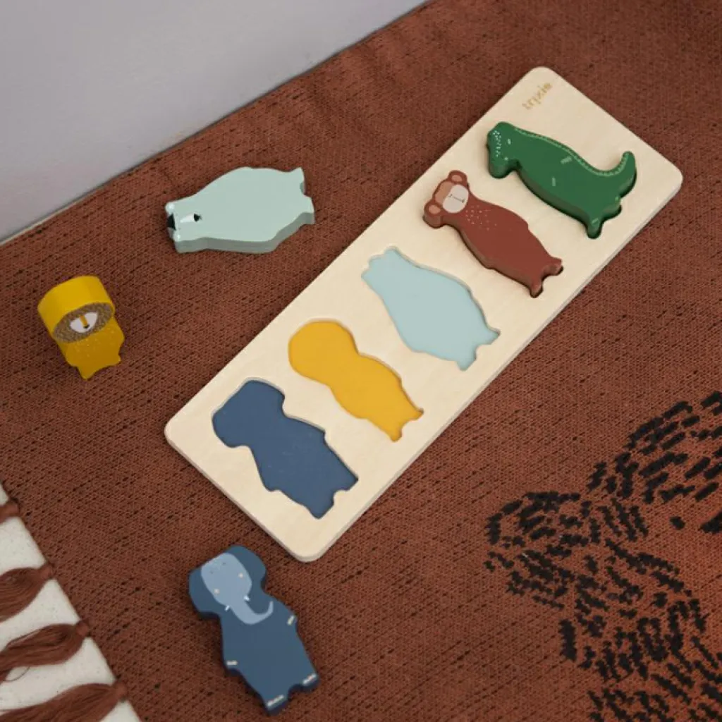 New Puzzle à encastrement en bois Animaux Puzzle