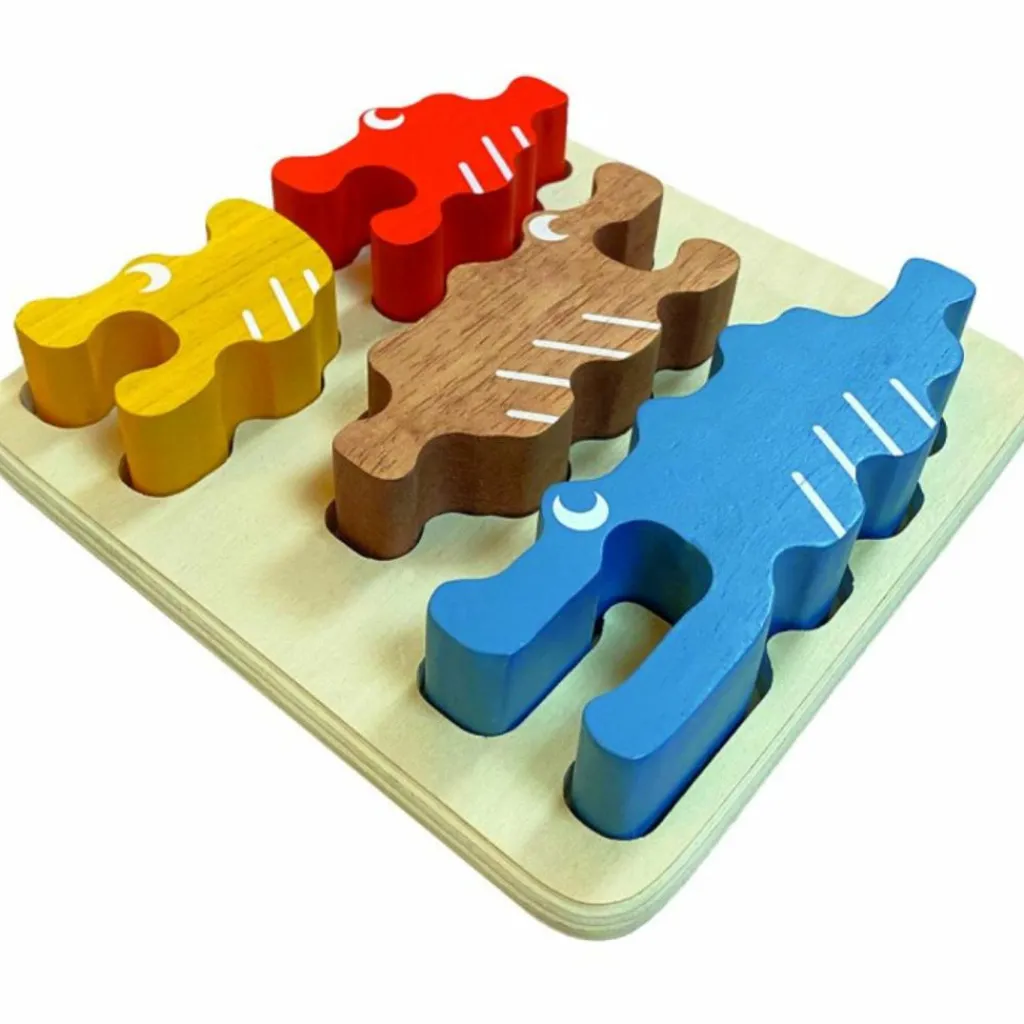 Clearance Puzzle à encastrer Crocodile (4 pièces) Puzzle