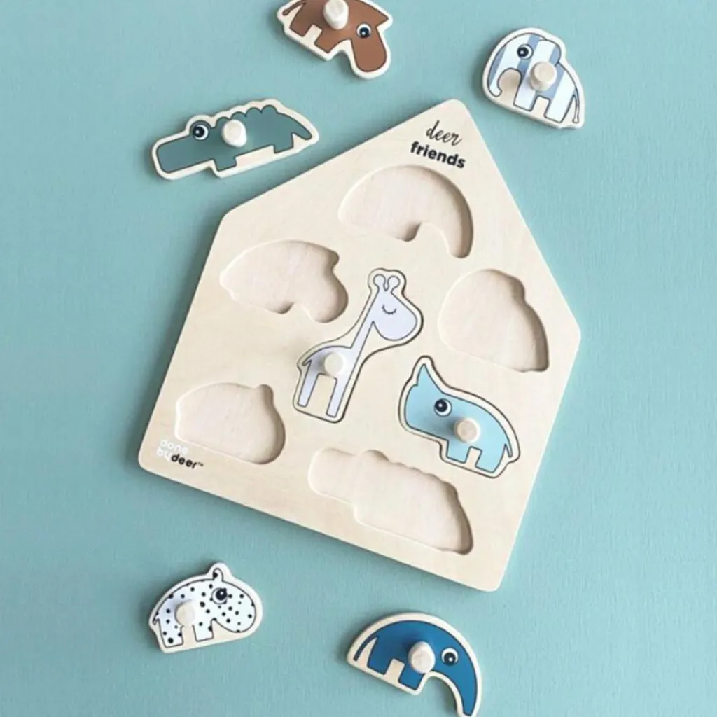 Online Puzzle à encastrer en bois Deer Friends (7 pièces) Puzzle