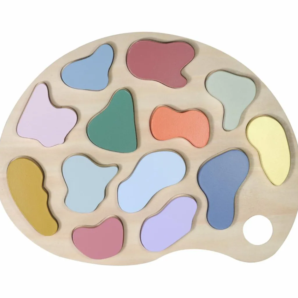 Hot Puzzle à encastrer en bois Couleurs (14 pièces) Puzzle