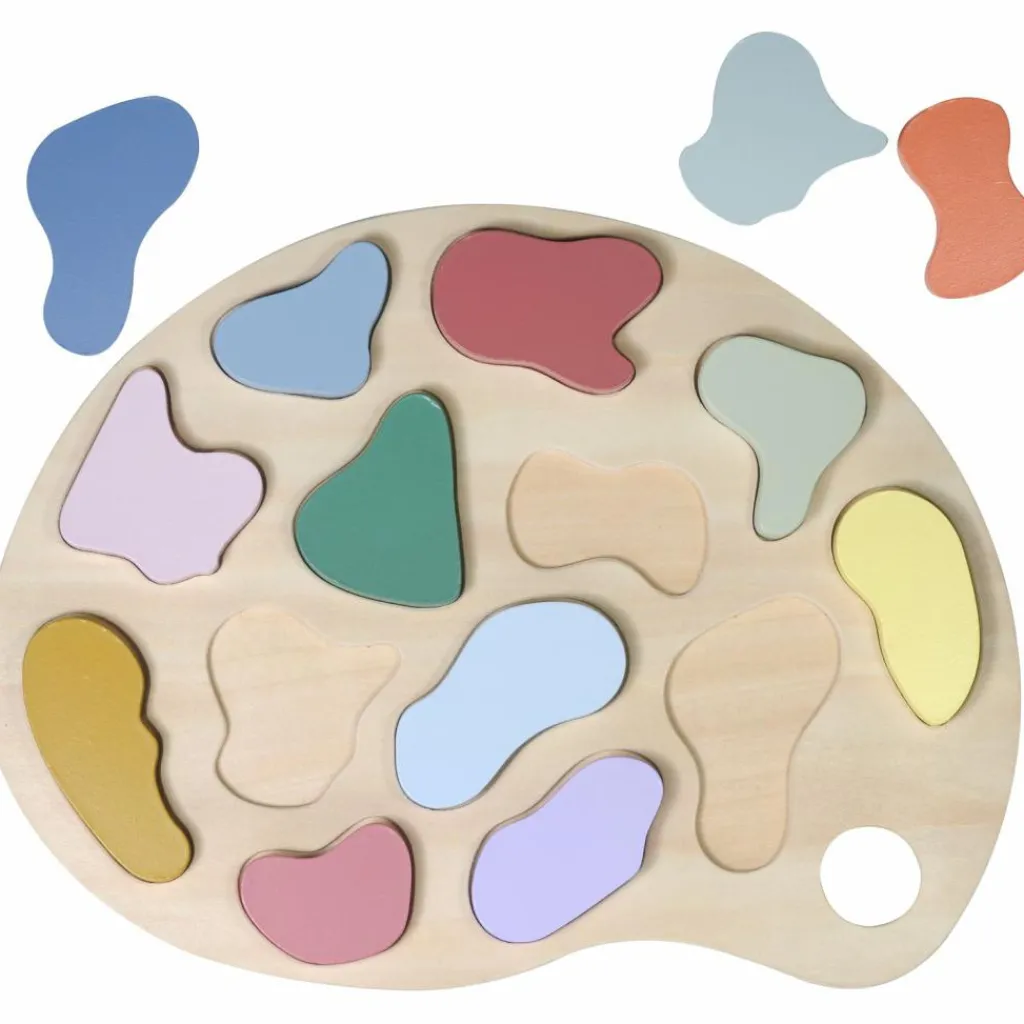 Hot Puzzle à encastrer en bois Couleurs (14 pièces) Puzzle