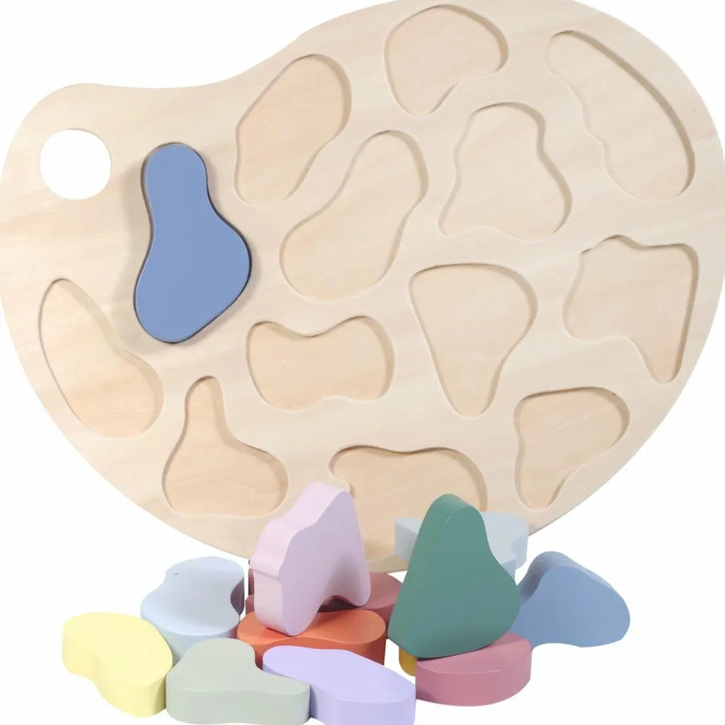 Hot Puzzle à encastrer en bois Couleurs (14 pièces) Puzzle