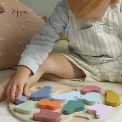 Hot Puzzle à encastrer en bois Couleurs (14 pièces) Puzzle