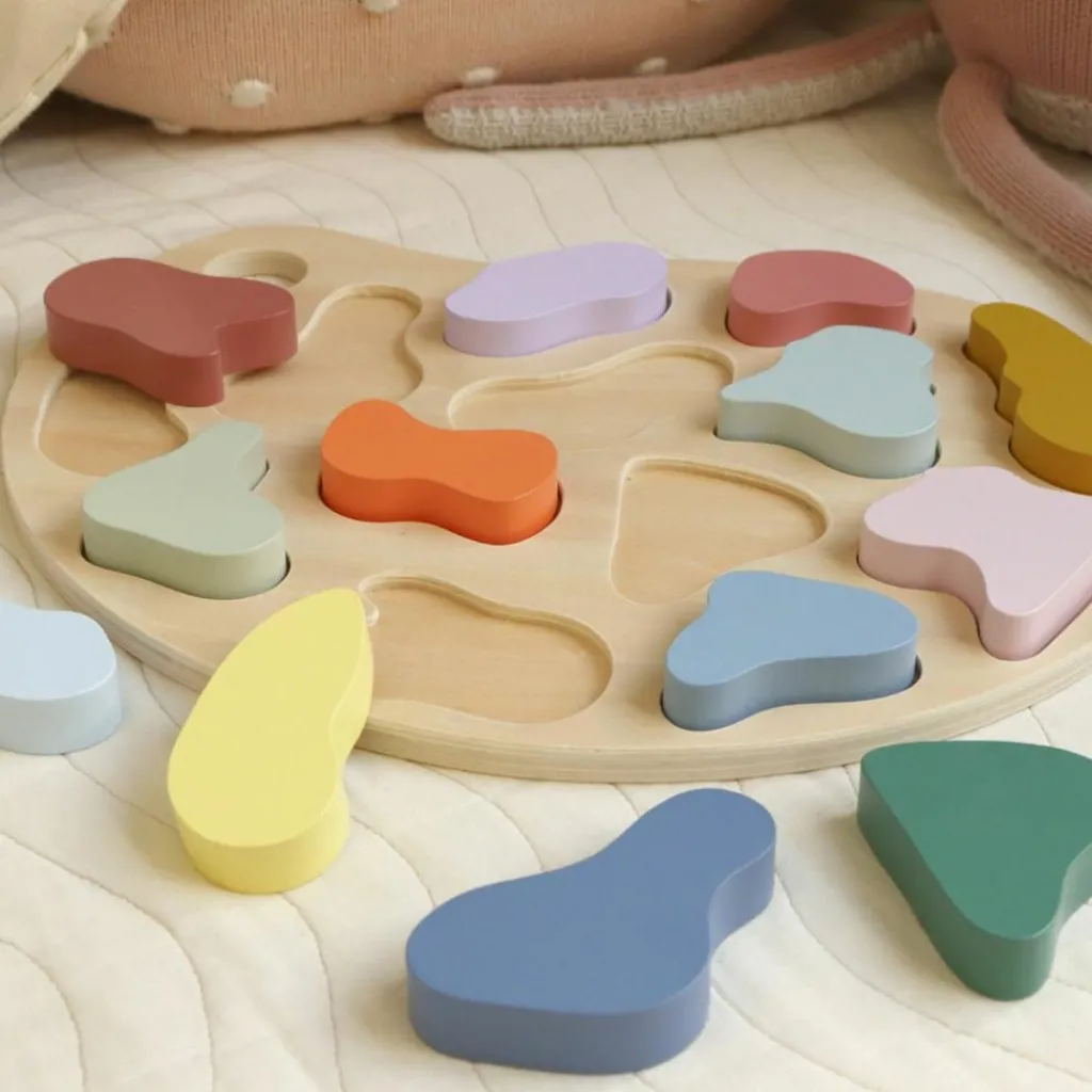 Hot Puzzle à encastrer en bois Couleurs (14 pièces) Puzzle