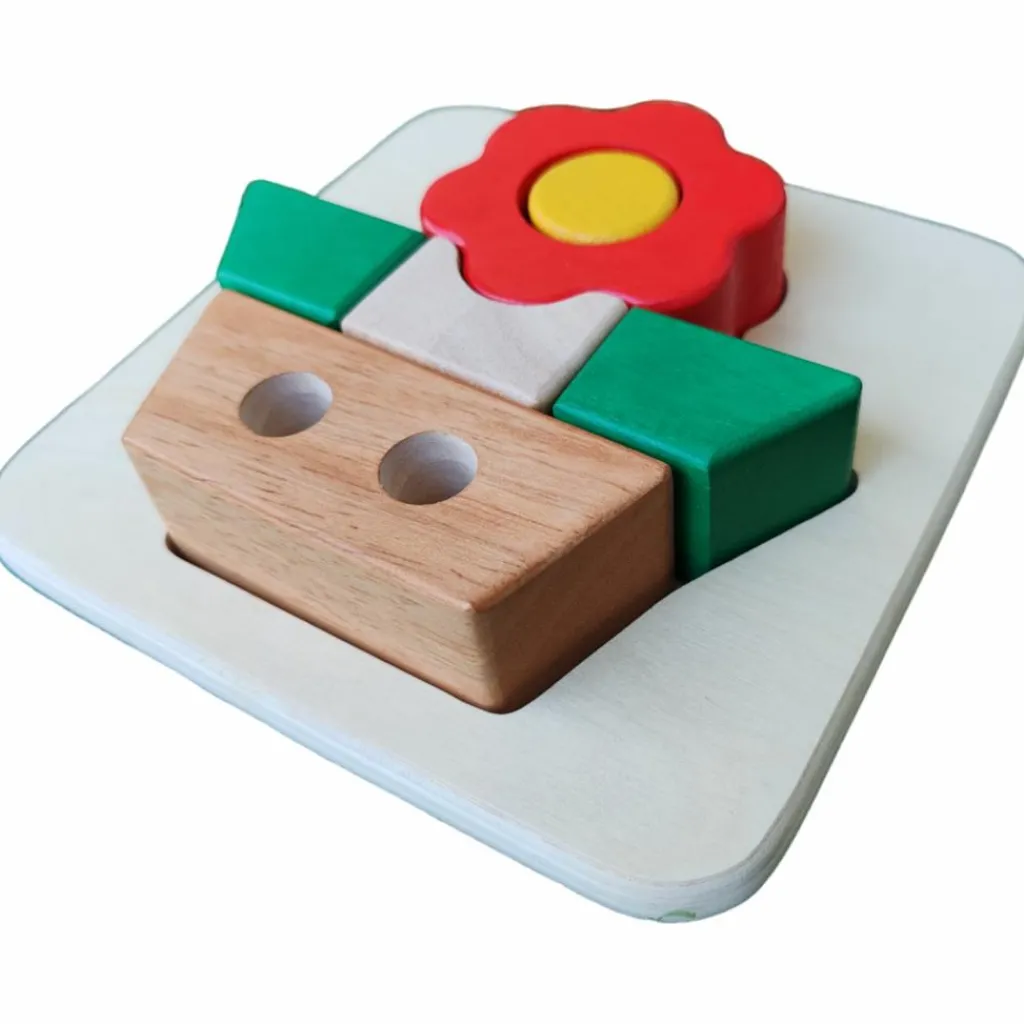 Sale Puzzle à encastrer Fleur (6 pièces) Puzzle