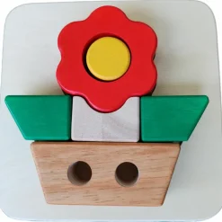 Sale Puzzle à encastrer Fleur (6 pièces) Puzzle