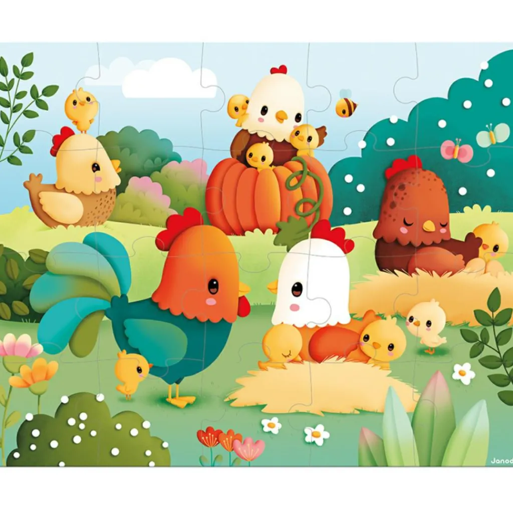 New Puzzle Bienvenue à la basse-cour (20 pièces) Puzzle