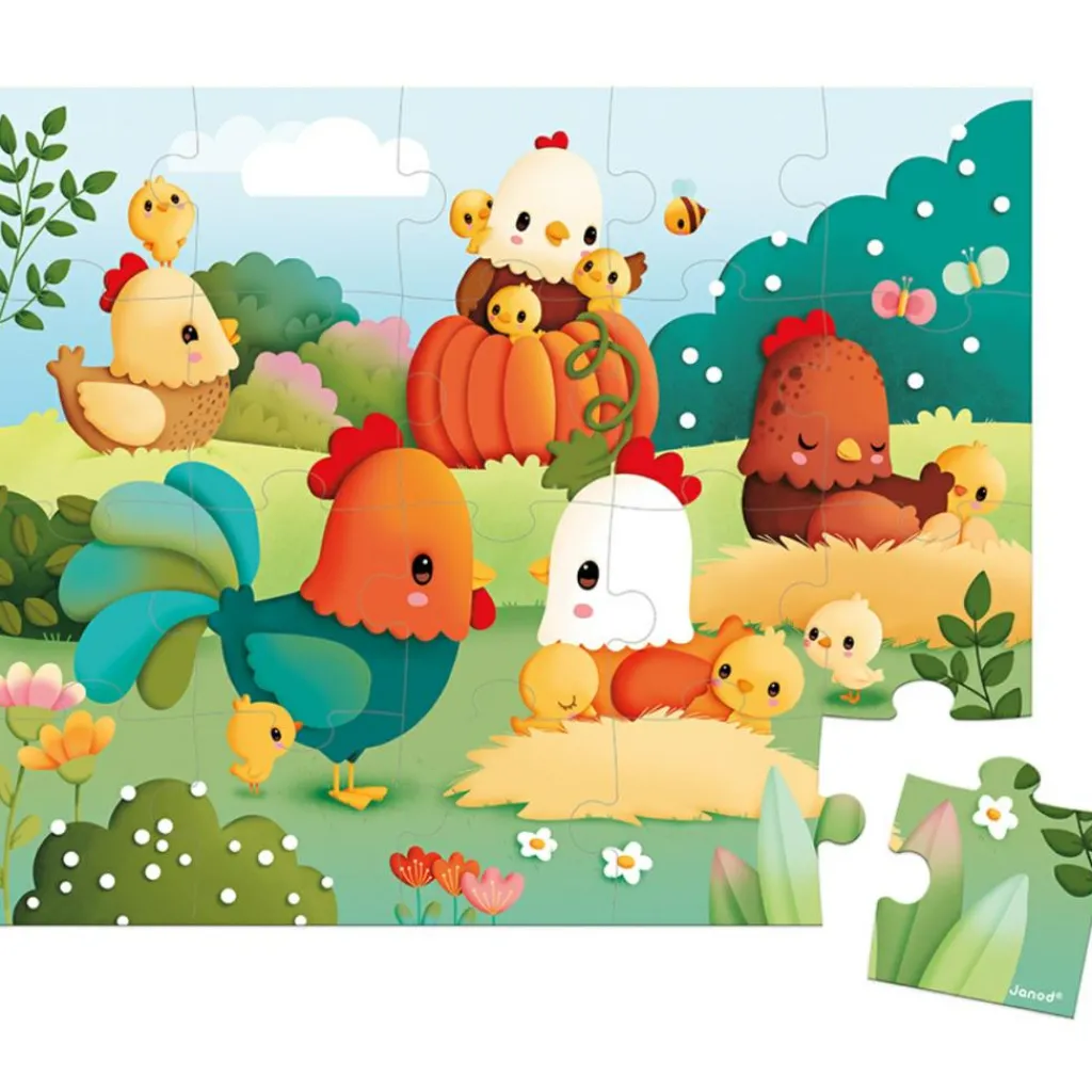 New Puzzle Bienvenue à la basse-cour (20 pièces) Puzzle