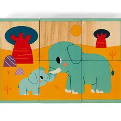 Best Puzzle cubes en bois Animaux WWF (6 cubes) Puzzle