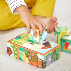 Sale Puzzle cubes en bois Animaux de la Ferme Puzzle