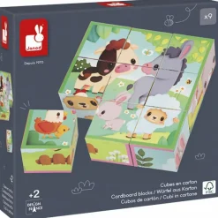 Sale Puzzle cubes en bois Animaux de la Ferme Puzzle