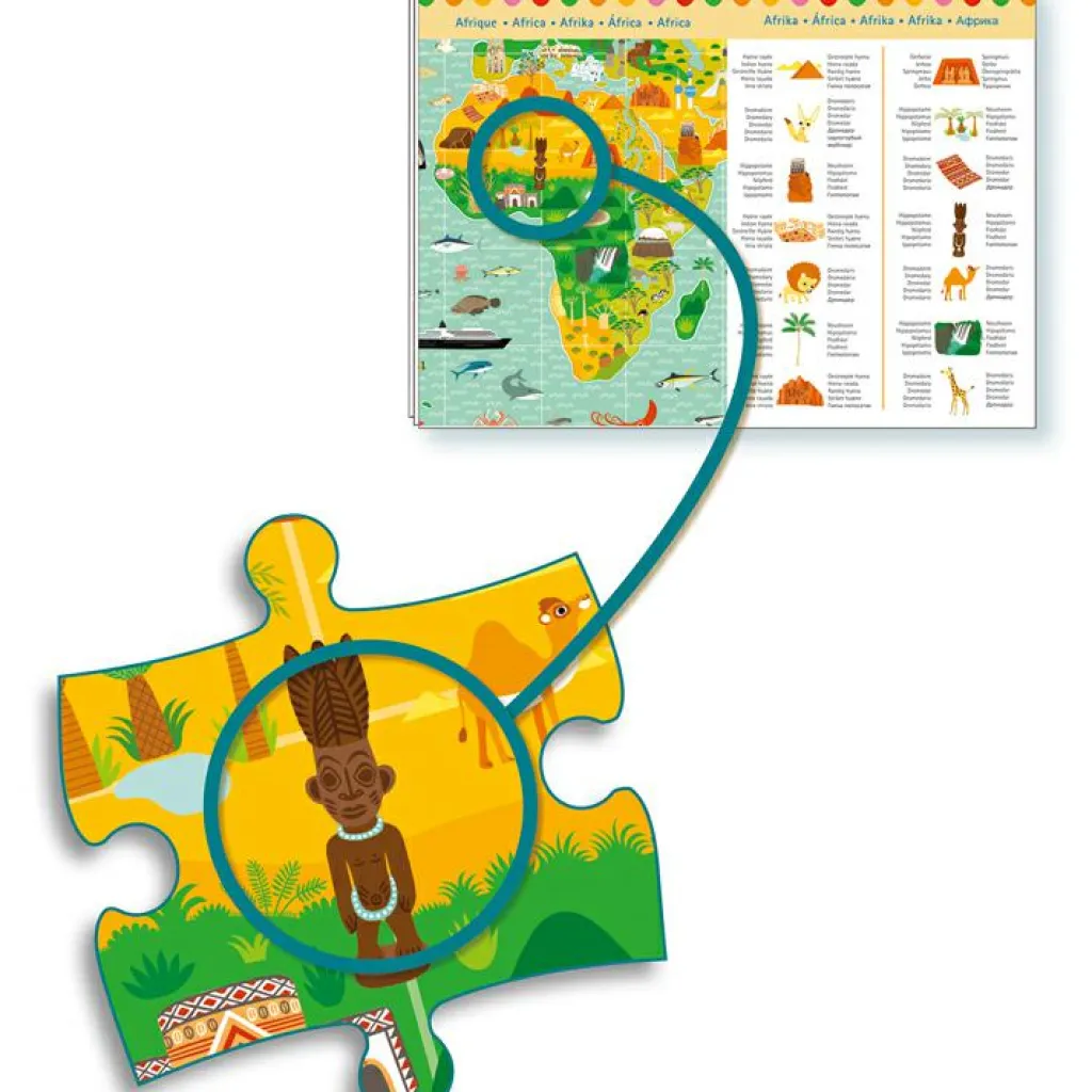 Online Puzzle d'observation avec livret Tour du monde (200 pièces) Puzzle