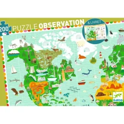 Online Puzzle d'observation avec livret Tour du monde (200 pièces) Puzzle
