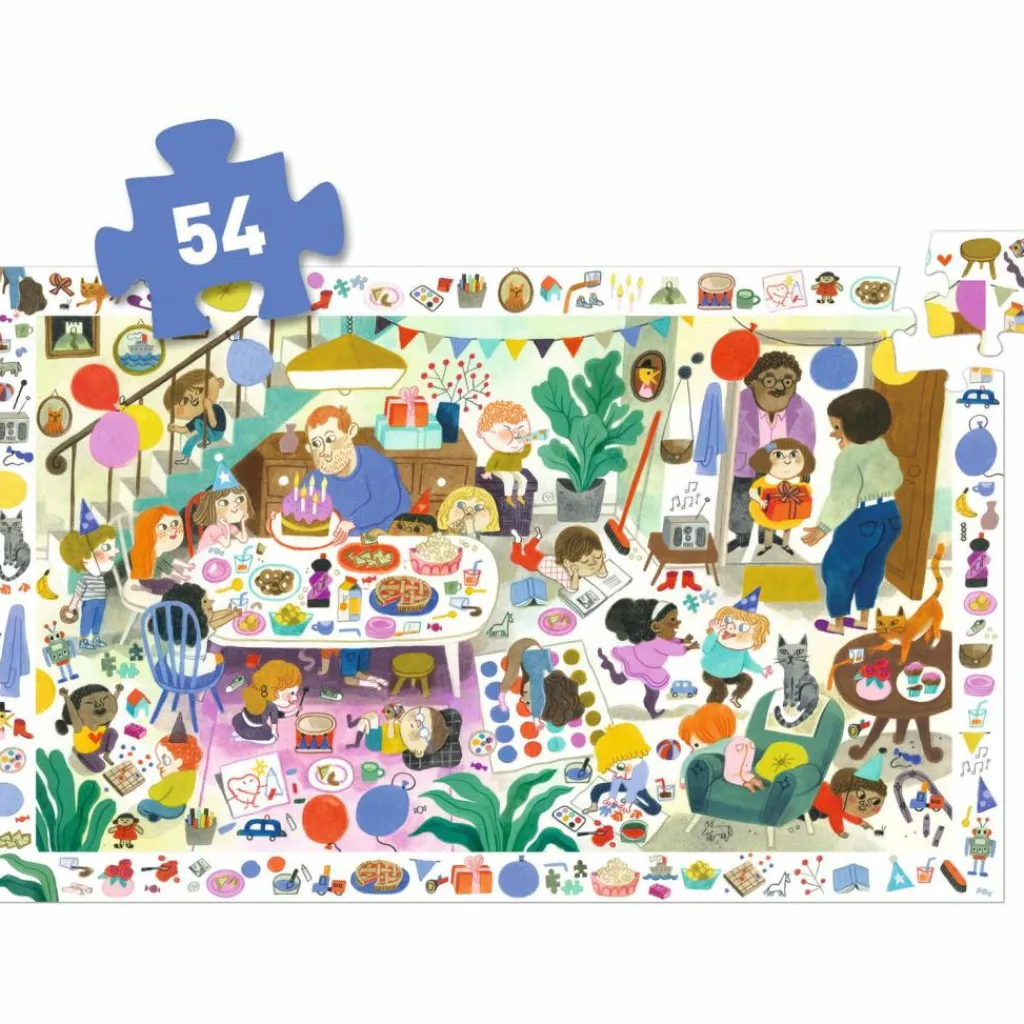 Online Puzzle d'observation La fête d'anniversaire (54 pièces) Puzzle