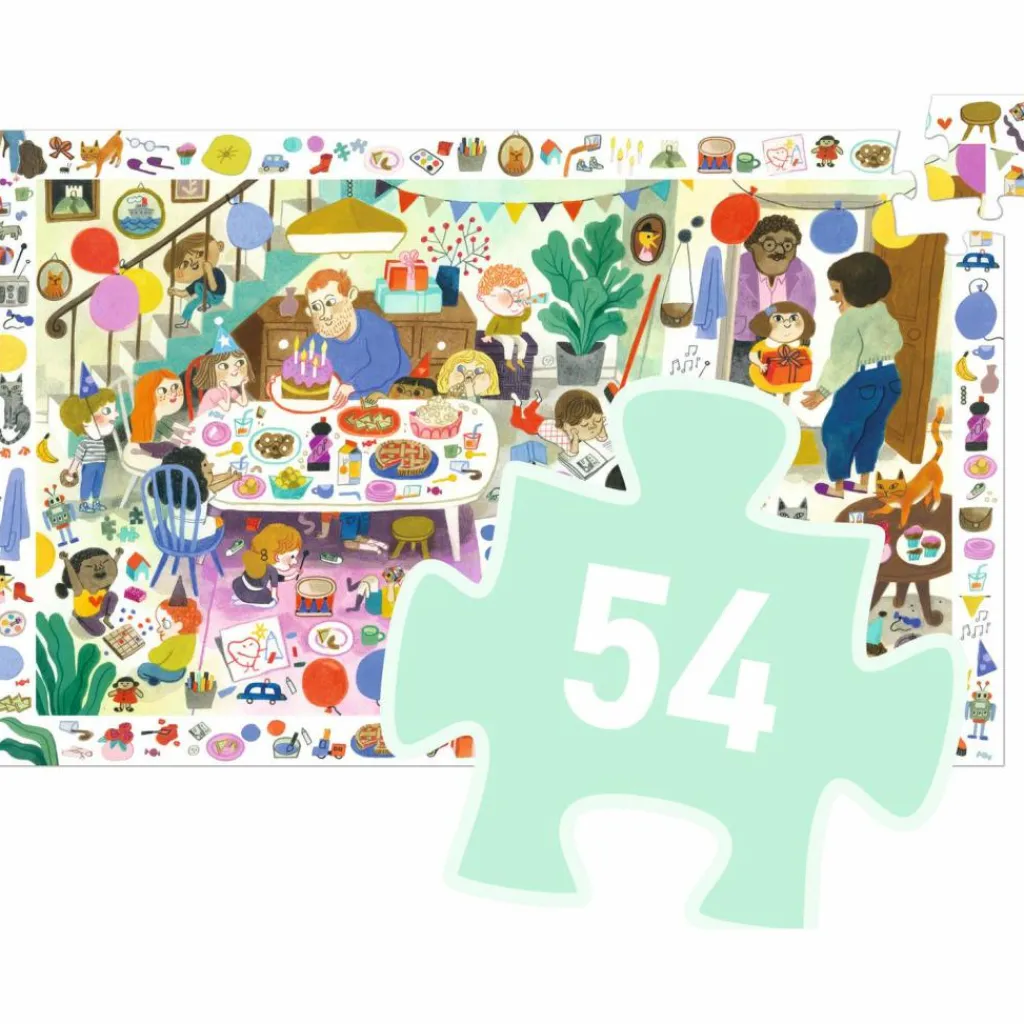 Online Puzzle d'observation La fête d'anniversaire (54 pièces) Puzzle
