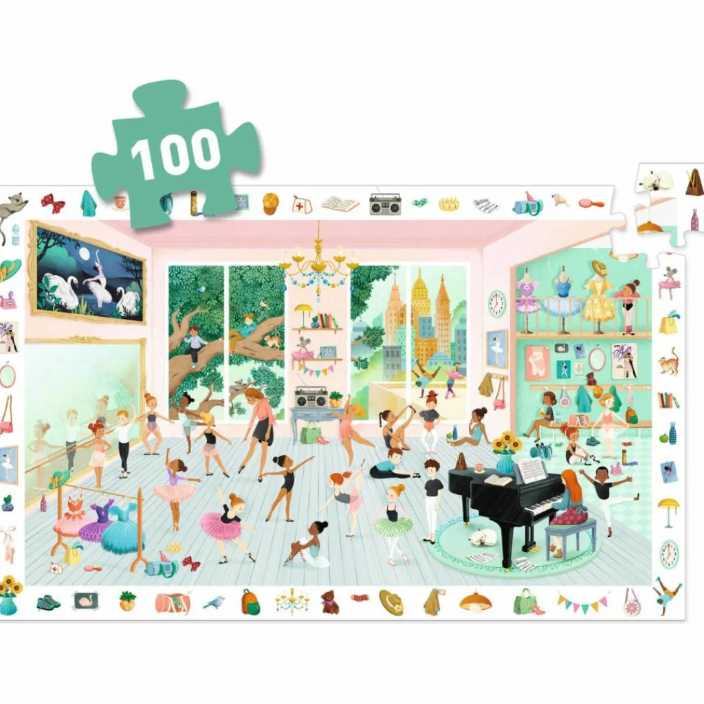Online Puzzle d'observation L'école de danse (100 pièces) Puzzle