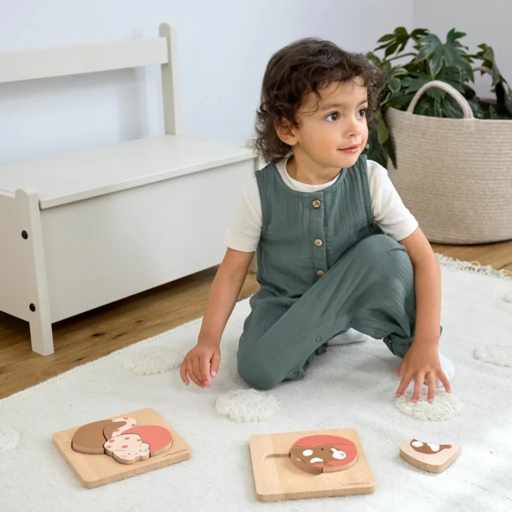 Outlet Puzzle en bois 2 pièces Little Mateys Chat-Cochon d'Inde Puzzle