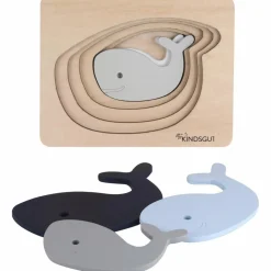 Sale Puzzle en bois Baleine (6 pièces) Puzzle