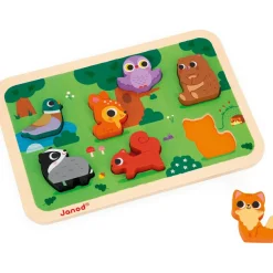 Discount Puzzle en bois Chunky La forêt (8 pièces) Puzzle
