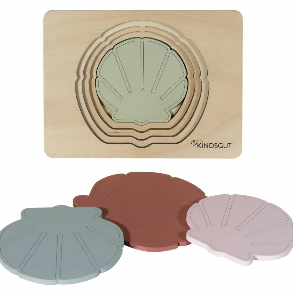 Puzzle en bois Coquillages (6 pièces) Puzzle