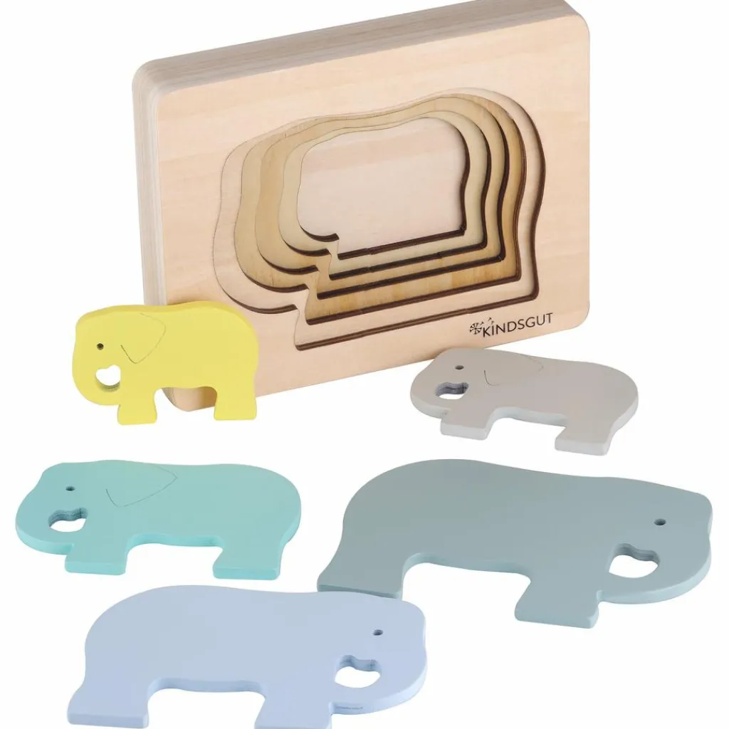 Best Puzzle en bois Eléphant (6 pièces) Puzzle