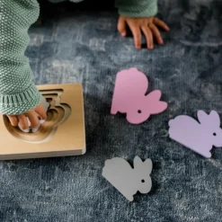 New Puzzle en bois Lapin (6 pièces) Puzzle