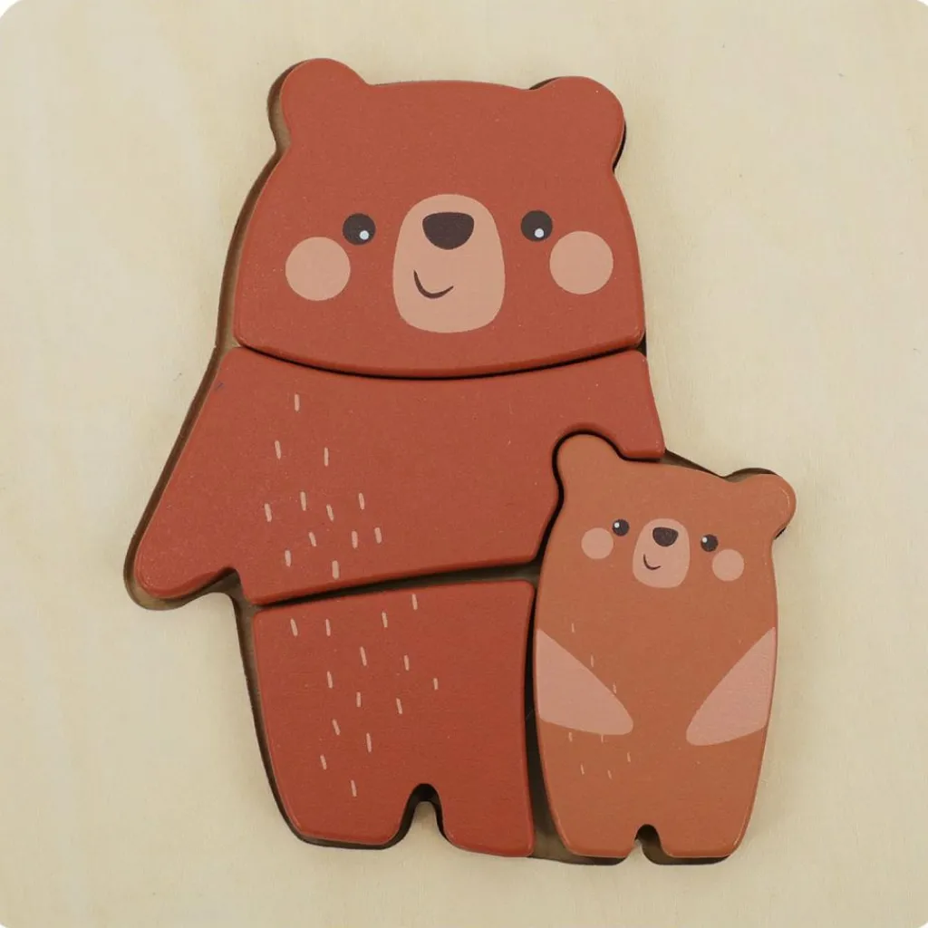 Puzzle en bois Ours (4 pièces) Puzzle