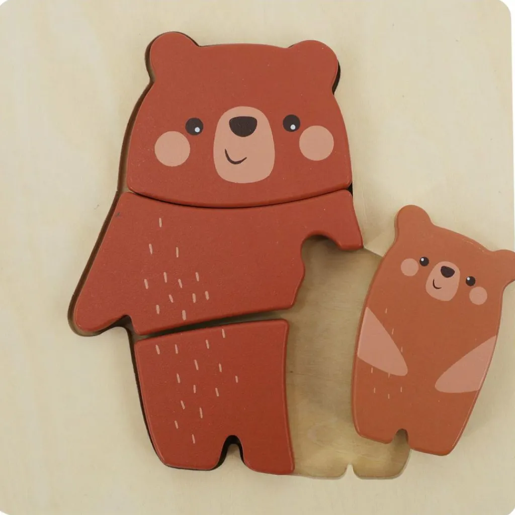Puzzle en bois Ours (4 pièces) Puzzle