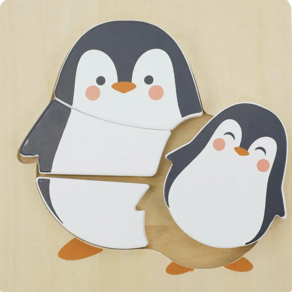 Sale Puzzle en bois Pingouin (4 pièces) Puzzle