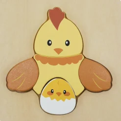 Online Puzzle en bois Poule (5 pièces) Puzzle