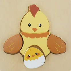 Online Puzzle en bois Poule (5 pièces) Puzzle