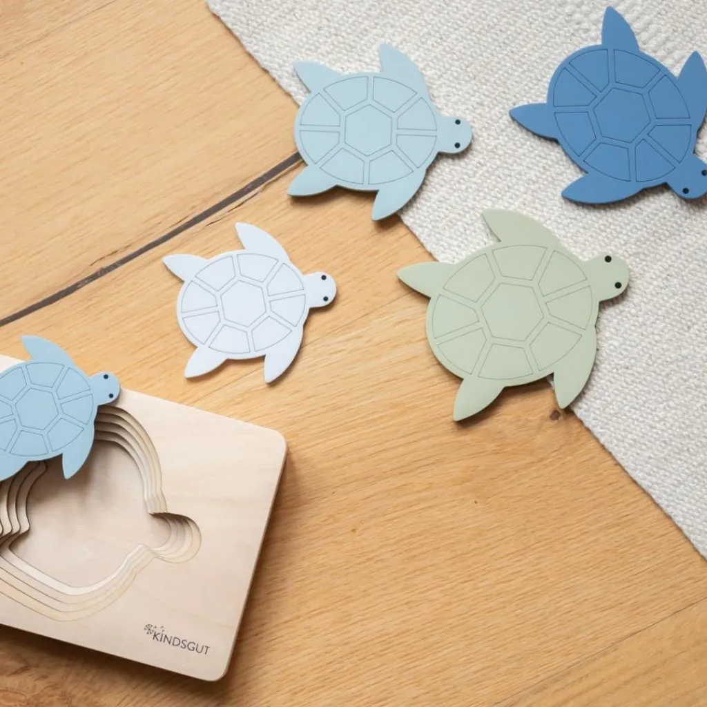 Discount Puzzle en bois Tortue (6 pièces) Puzzle