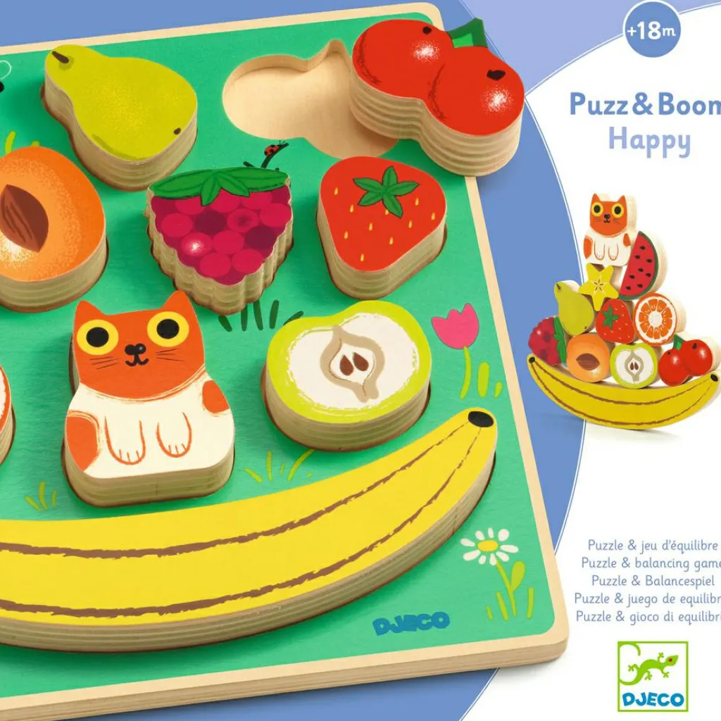 Discount Puzzle en relief Puzz & Boom Happy (12 pièces) Puzzle