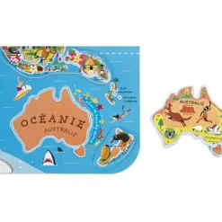 Puzzle mural magnétique Le monde Jeu Magnétique