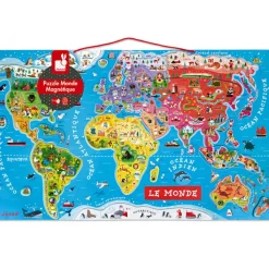 Puzzle mural magnétique Le monde Jeu Magnétique