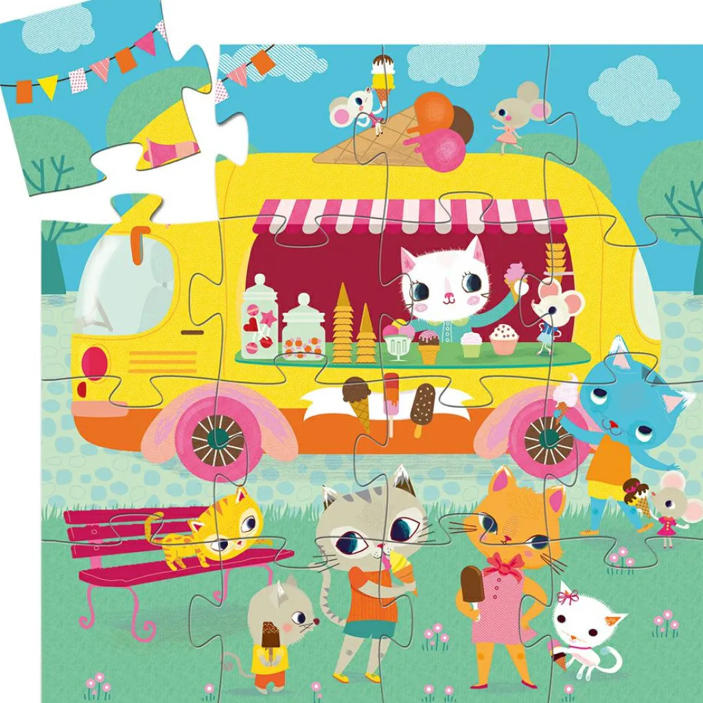 New Puzzle silhouettes Le Glacier (16 pièces) Puzzle