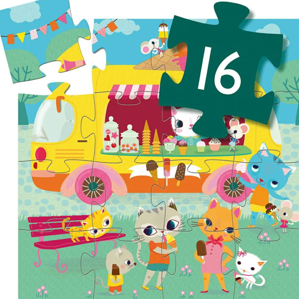 New Puzzle silhouettes Le Glacier (16 pièces) Puzzle