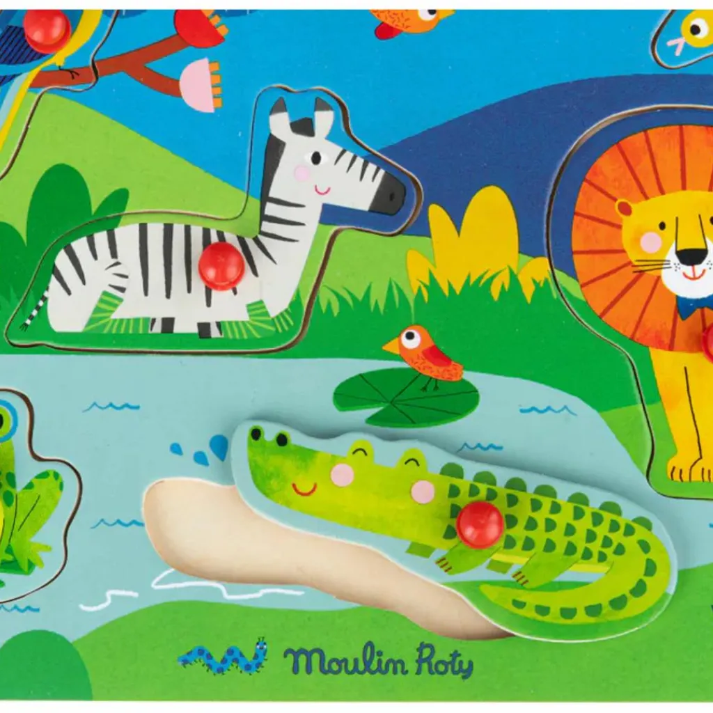 New Puzzle sonore animaux en bois Les Toupitis Puzzle