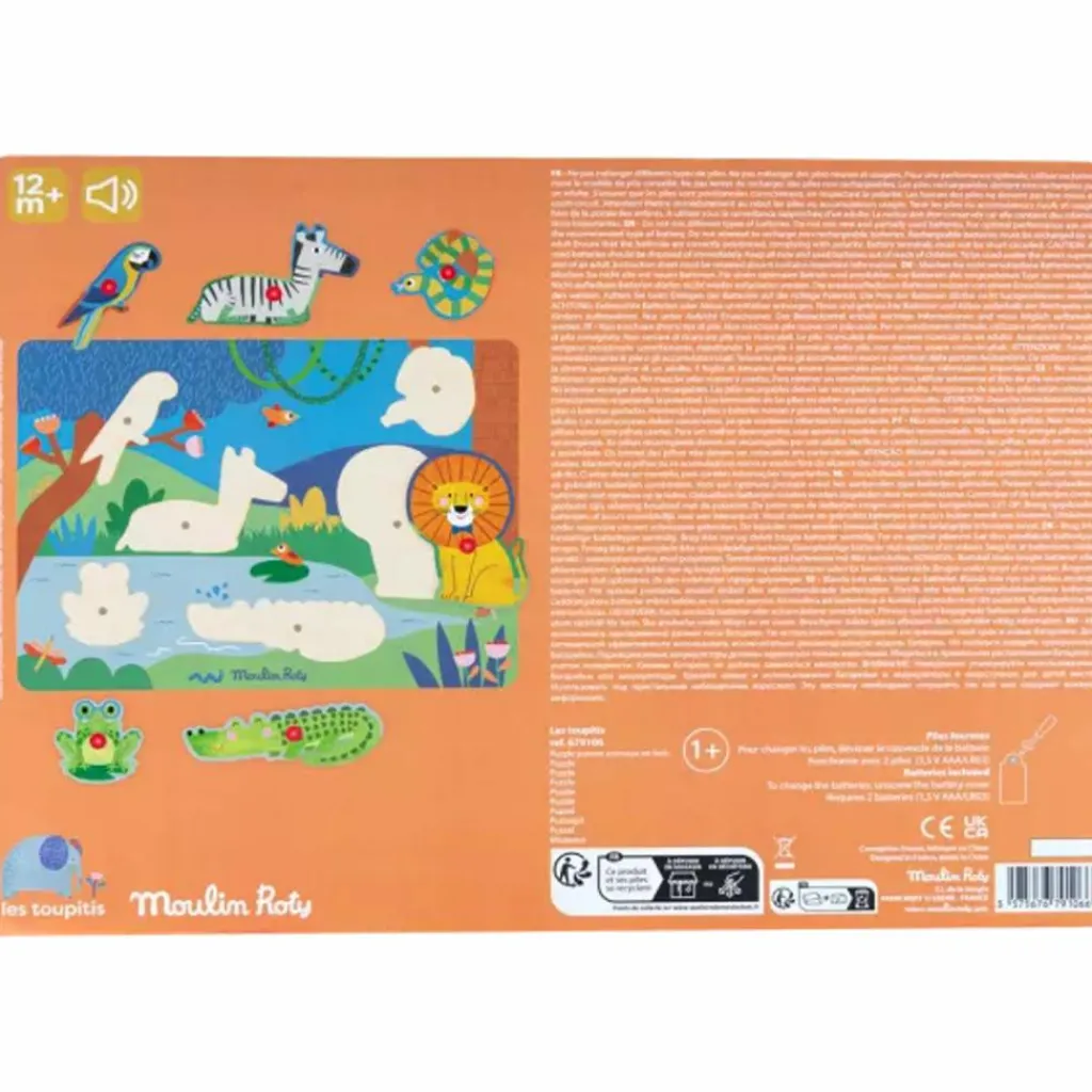 New Puzzle sonore animaux en bois Les Toupitis Puzzle