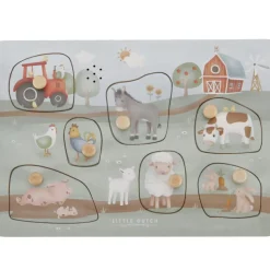 Outlet Puzzle sonore en bois Little Farm Puzzle