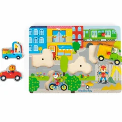 Online Puzzle sonore ville en bois Les Popipop Puzzle