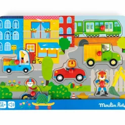 Online Puzzle sonore ville en bois Les Popipop Puzzle