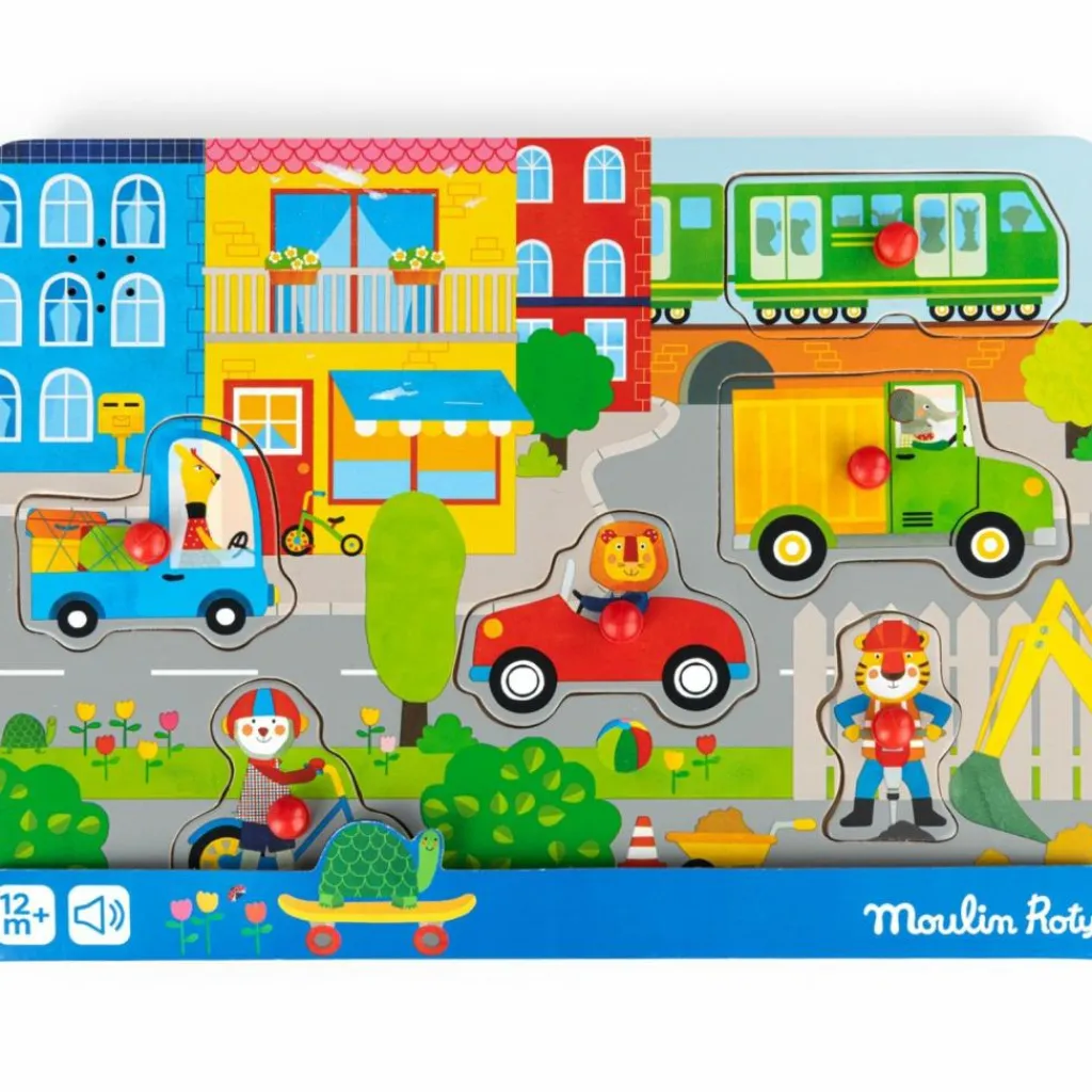 Online Puzzle sonore ville en bois Les Popipop Puzzle