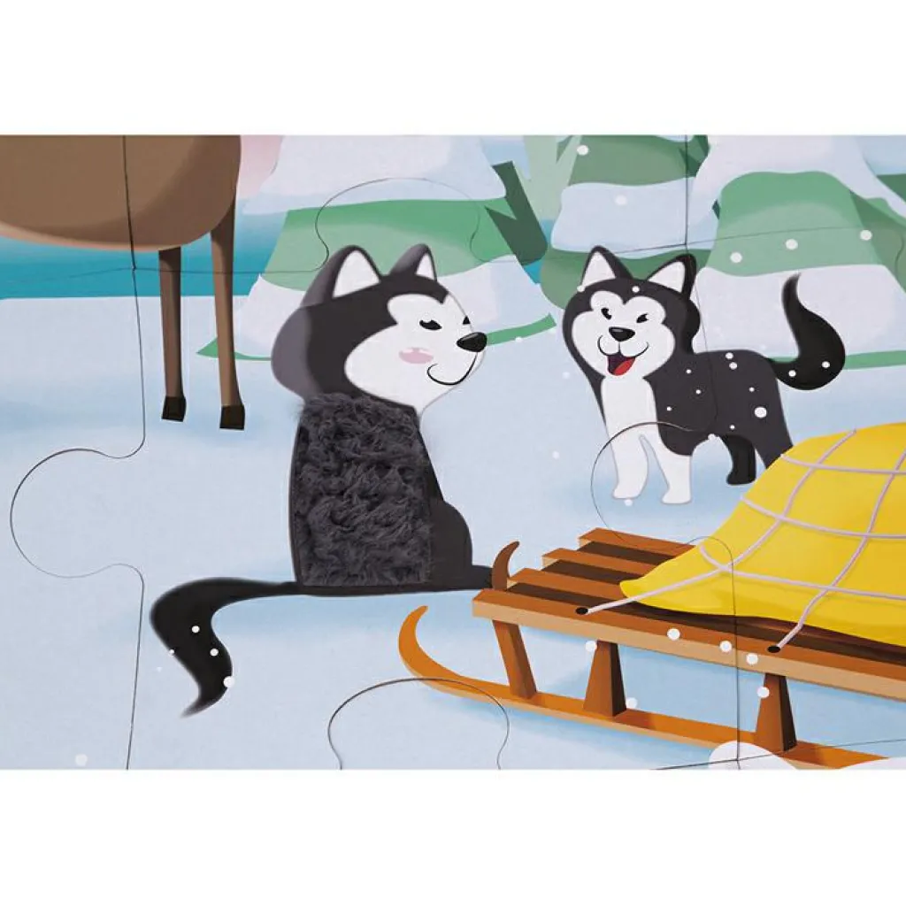 Discount Puzzle tactile La vie sur la banquise (20 pièces) Puzzle