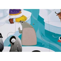 Discount Puzzle tactile La vie sur la banquise (20 pièces) Puzzle