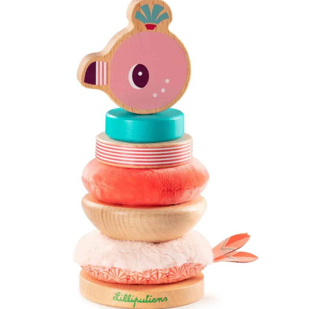 Sale Pyramide à empiler Anaïs le flamant rose - Reconditionné Jouet À Empiler