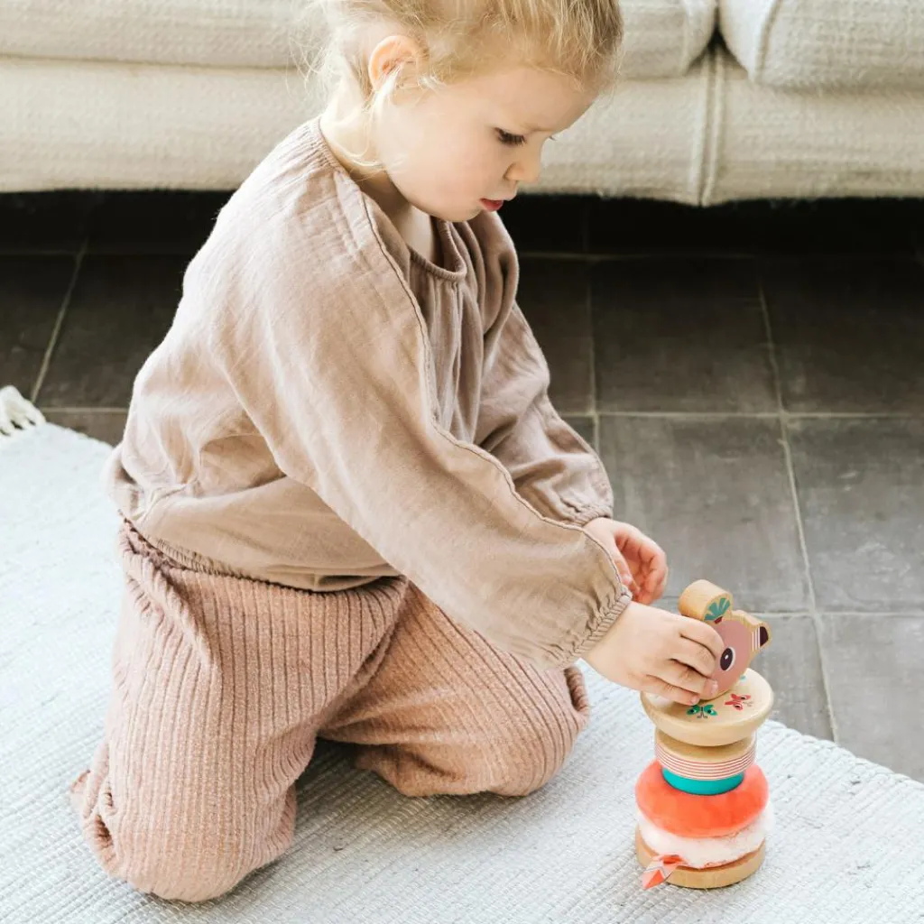 Sale Pyramide à empiler Anaïs le flamant rose - Reconditionné Jouet À Empiler